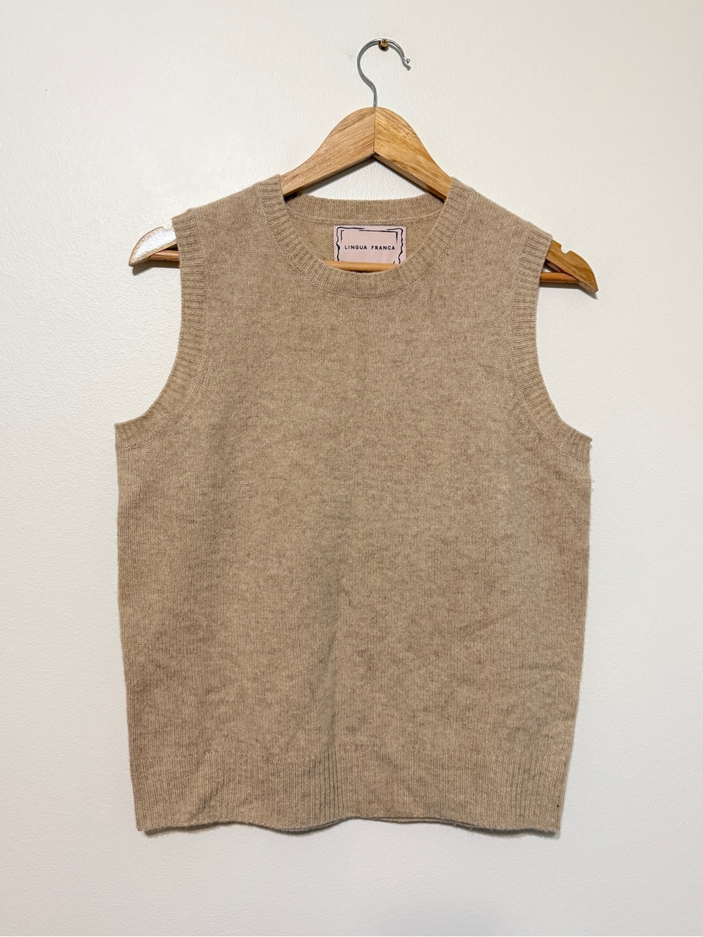 Lingua Franca Wool Sweater Sleeveless Size Medium Women’s Vest